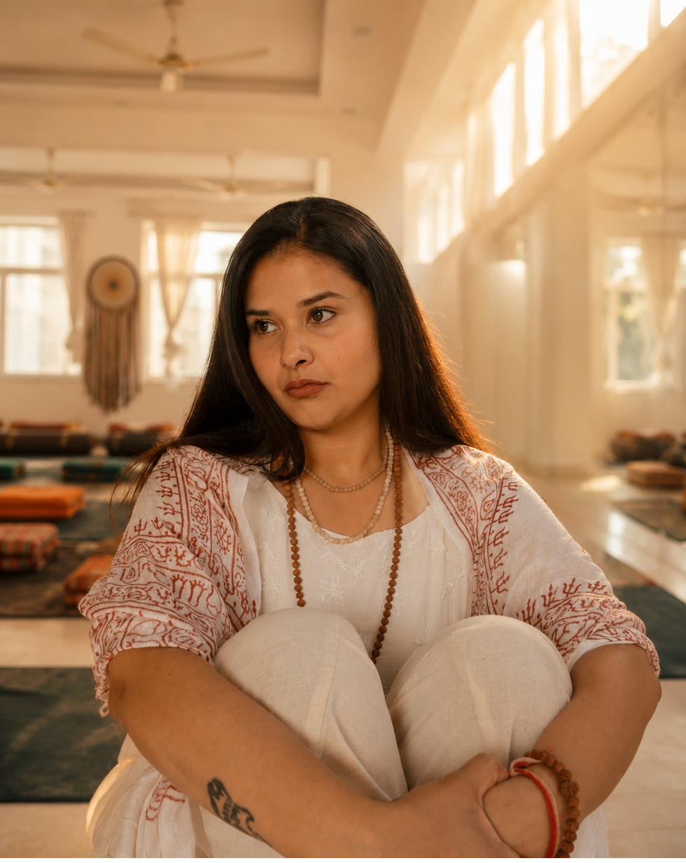 Portrait of Himali in Rishikesh studio